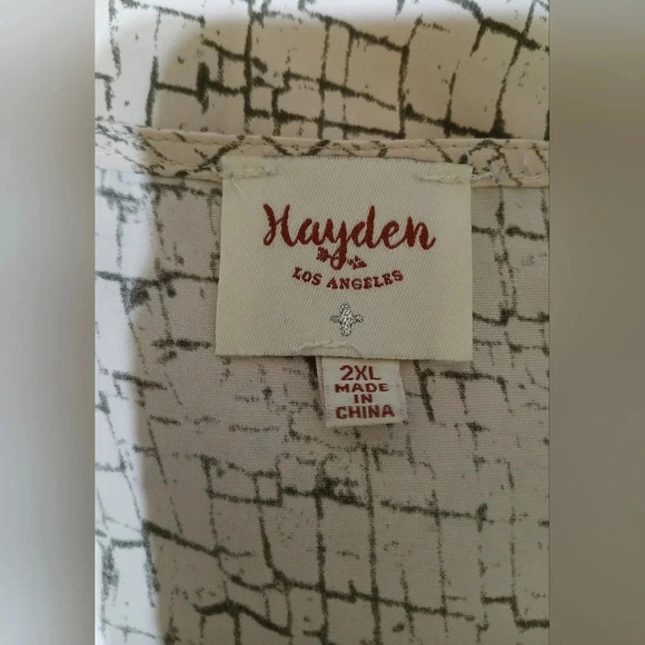 Hayden Los Angeles Drape Blouse Business Casual‎ Office 2X - Picture 5 of 6